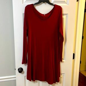 Long sleeve womens xl tshirt dress. Worn one season. Vneck.